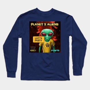 Retro 80's Alien Sci Fi Comic Book Style Long Sleeve T-Shirt